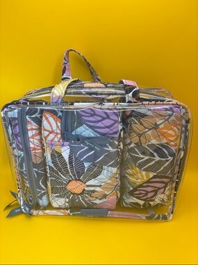 Vera Bradley Yellow Floral Quilted Travel Organizer Set of 3 bags
